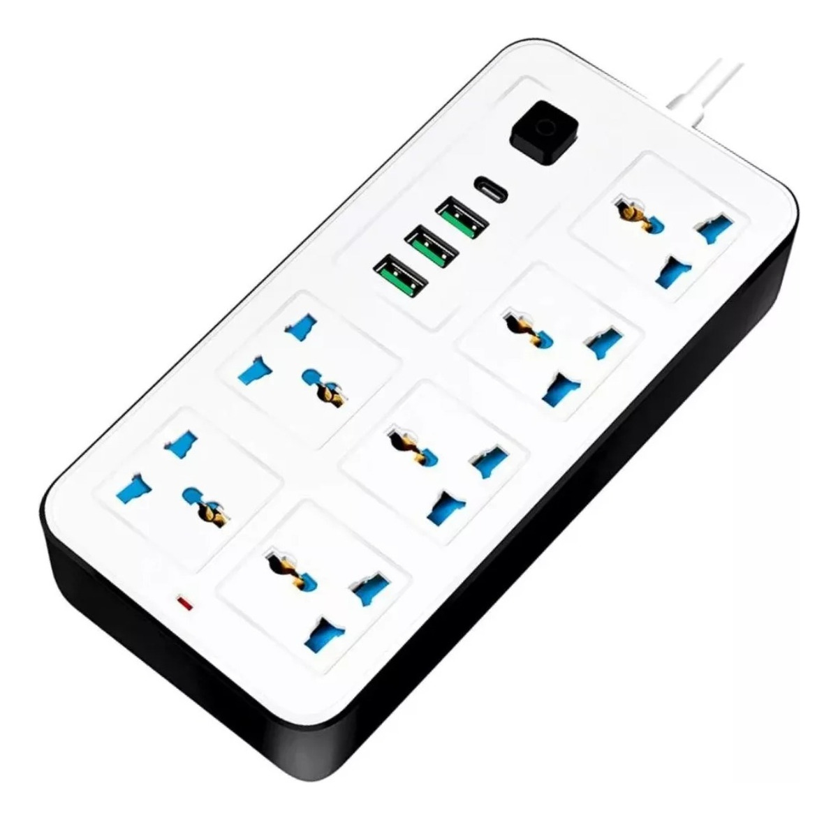 023 ZAPATILLA ELECTRICA CON PUERTOS USB Y ENTRADA TIPO C 