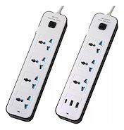 AMT-636 ZAPATILLA ELECTRICA CON DOBLE PUERTO USB Y ENTRADA TIPO C