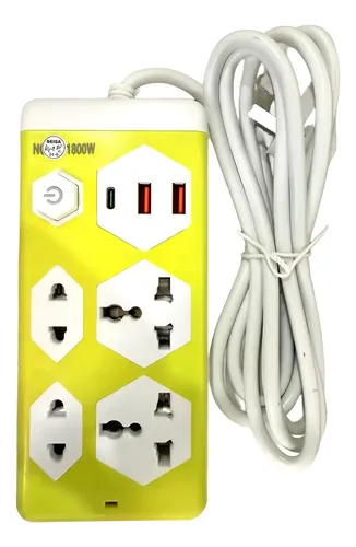 AMT-F1 ZAPATILLA ELECTRICA CON PUERTOS USB Y ENTRADA TIPO C