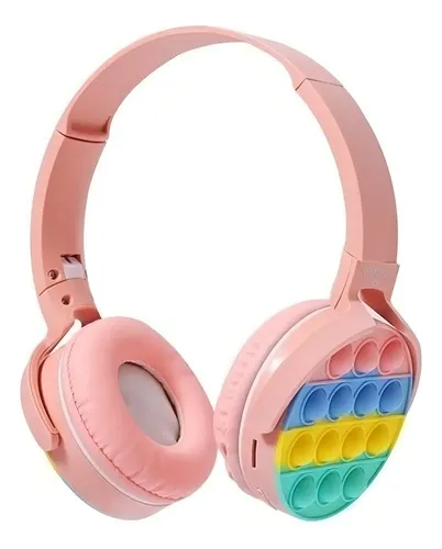AURICULAR BT VINCHA POP IT DISEÑO - AMARILLO-ROSA