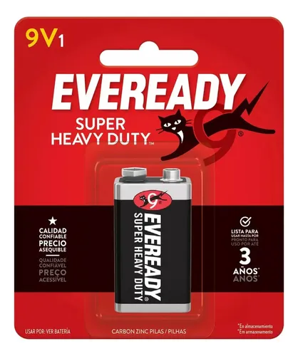 BATERIA - PILA 9V1 6F22 EVEREADY