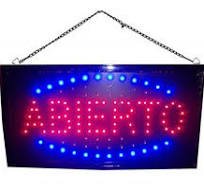 CARTEL LED ABIERTO 