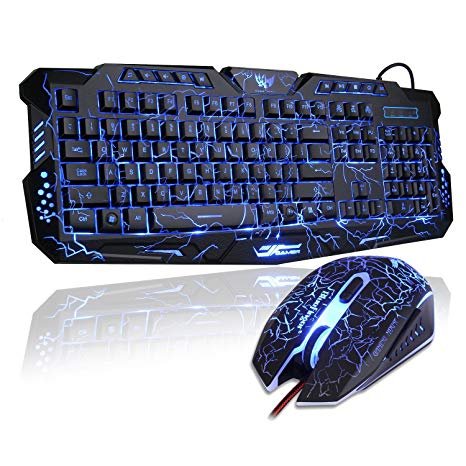 COMBO TECLADO Y MOUSE GAMER USB - V100