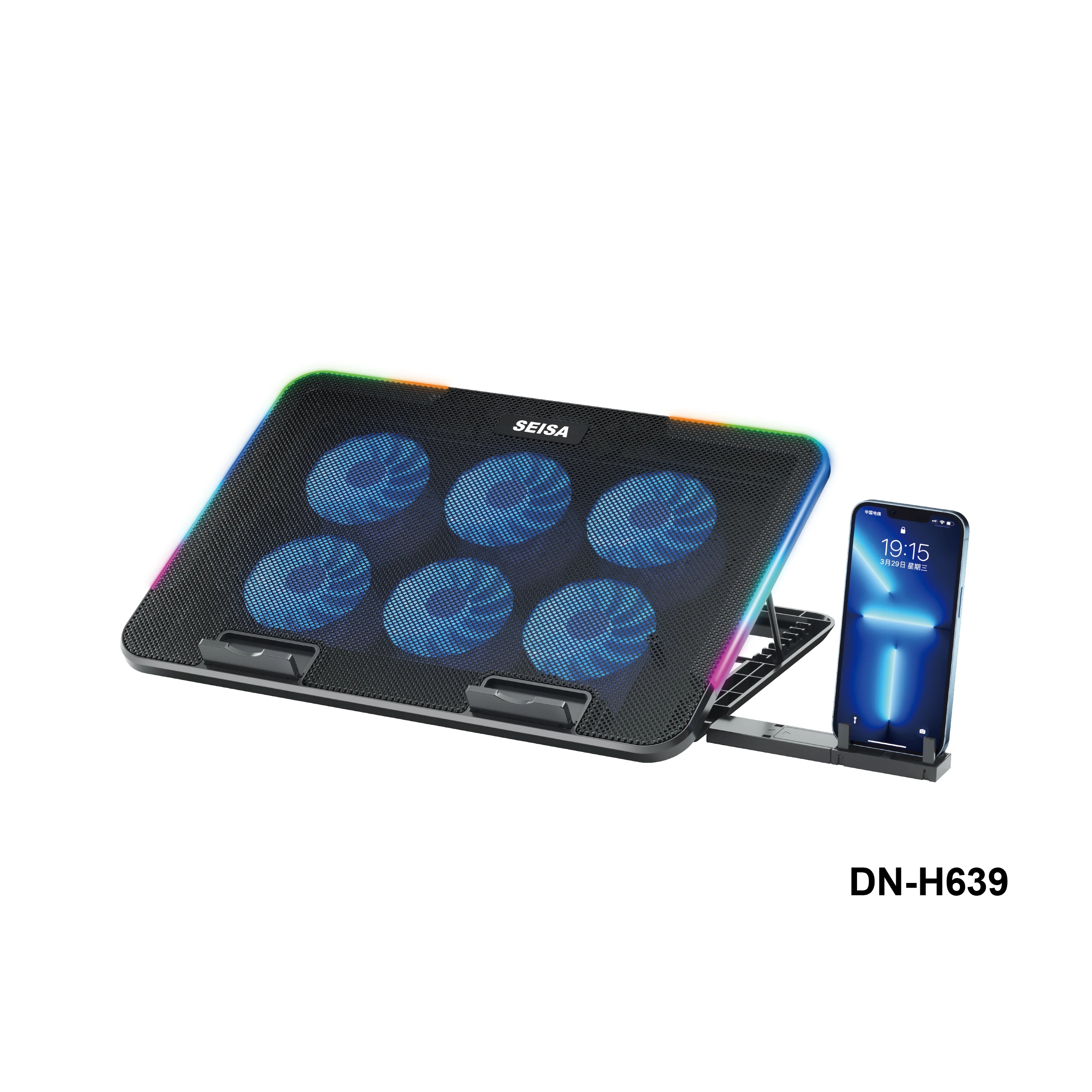  DN-H639 COOLER PARA NOTEBOOK 6 VENTILADORE+2 USB