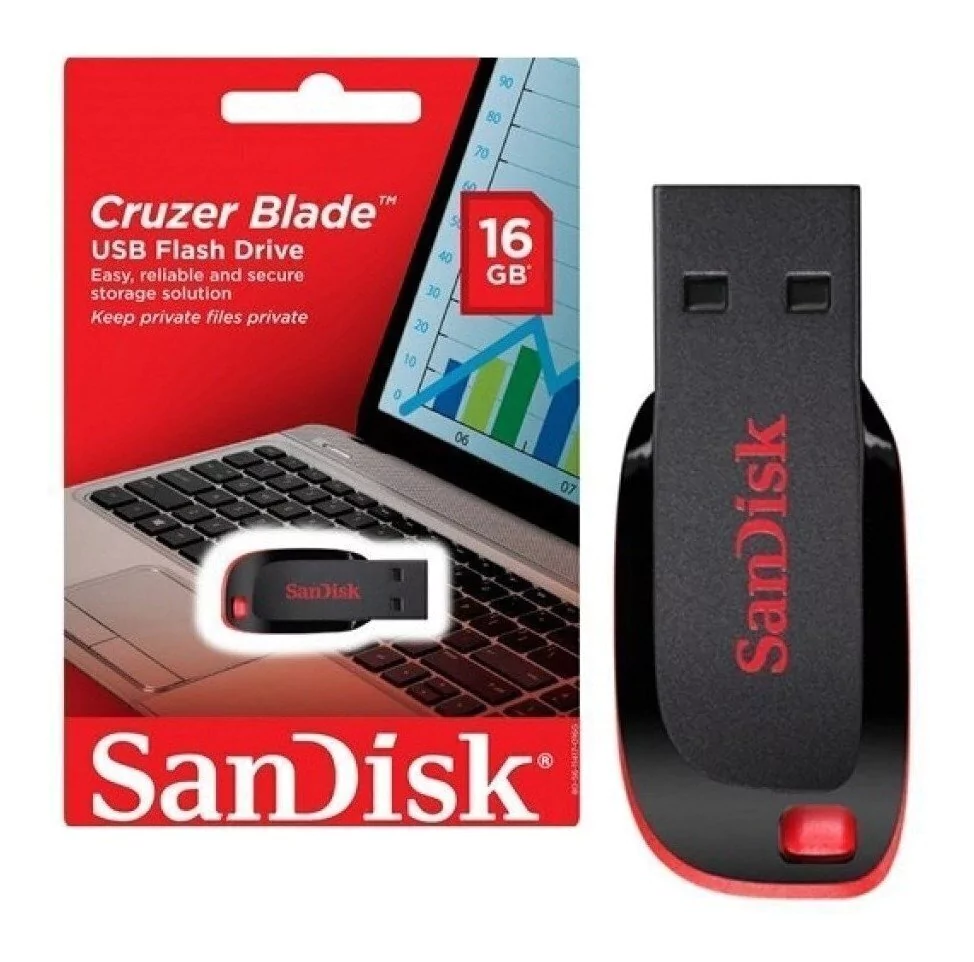 PEN DRIVE 16GB SANDISK CRUZER BLADE