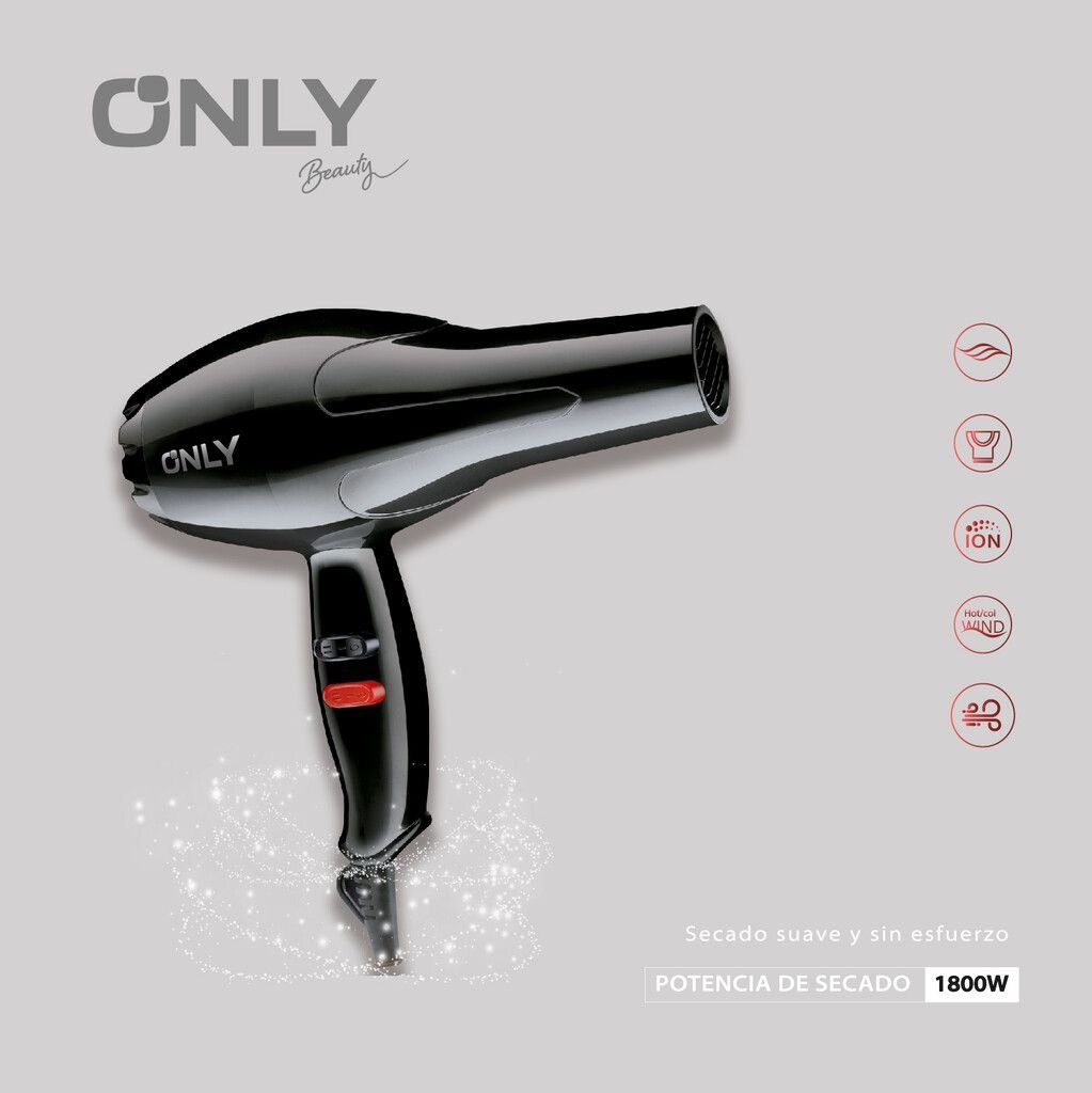 SECADOR DE PELO ONLY 1800W 
