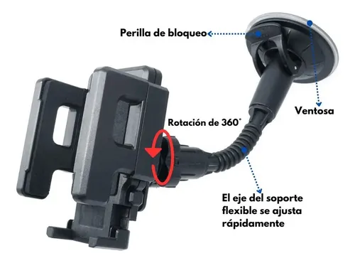 SOPORTE CEL AUTO VENTOSA 2113-D 2112-D 2116-D 2121-D