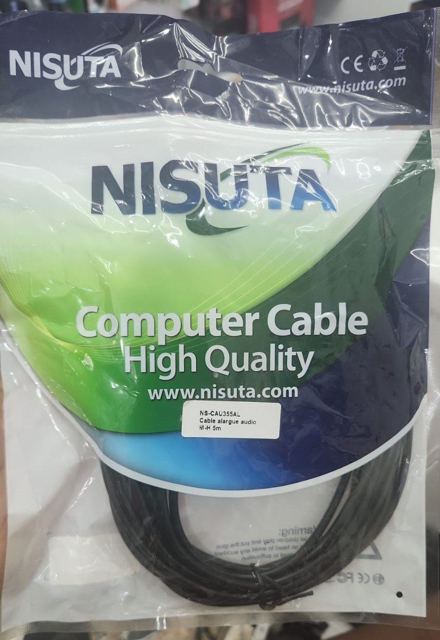 Cable Audio Alargue 3.5 Stereo M-h 5m Nisuta